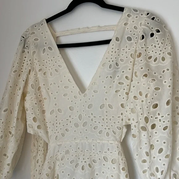 Express Eyelet Open Back Dress